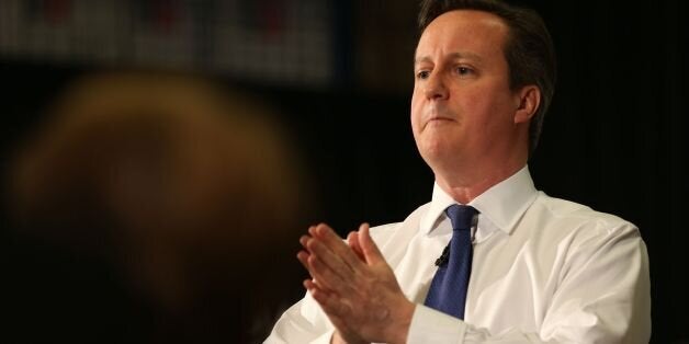 Prime Minister David Cameron takes part in a Q and A session with employees at the John Lewis store, in Cheadle, Greater Manchester.