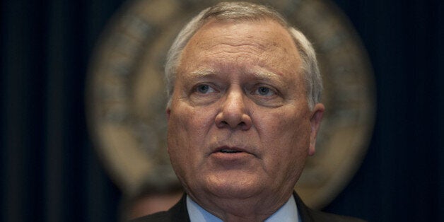 Georgia Gov. Nathan Deal answers questions from the media during a news conference at the Capitol building on February 11, 2014 in Atlanta, Georgia. An ice storm warning has been issued for the area through Thursday, with storms tonight expected to result in heavy ice accumulation. Widespread power outages are expected around Atlanta. (Photo by Davis Turner/Getty Images)