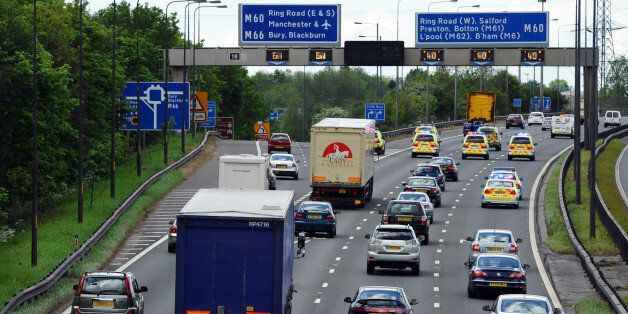 A dog has caused chaos on the M60 motorway near Manchester in north west England (file photo)