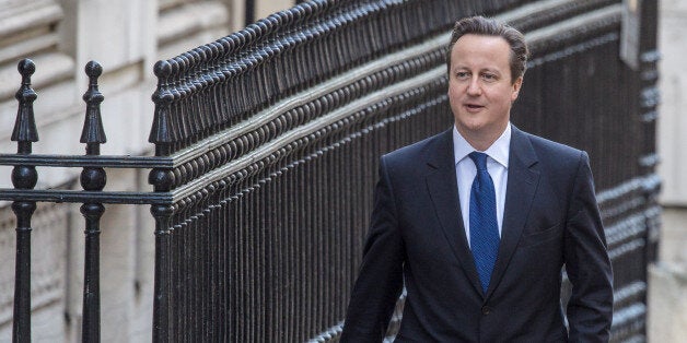 British PM David Cameron meets the President of Ireland Michael D. Higgins in Downing Street, London.