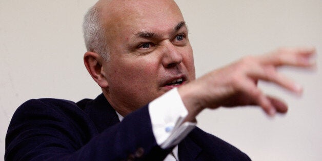 GLASGOW, UNITED KINGDOM - JULY 15: Iain Duncan Smith, the former Conservative party leader speaks on the campaign trail in Easterhouse on July 15, 2008 in Glasgow, Scotland. The campaign target for the Conservative's is to tackle poverty, crime, social disorder and deprivation. The parties have less than two weeks of campaigning before the July 24 by-election. (Photo by Jeff J Mitchell/Getty Images)