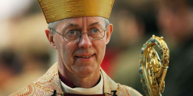 The Archbishop of Canterbury Justin Welby arrives at Canterbury Cathedral in Kent for the Easter Day service.