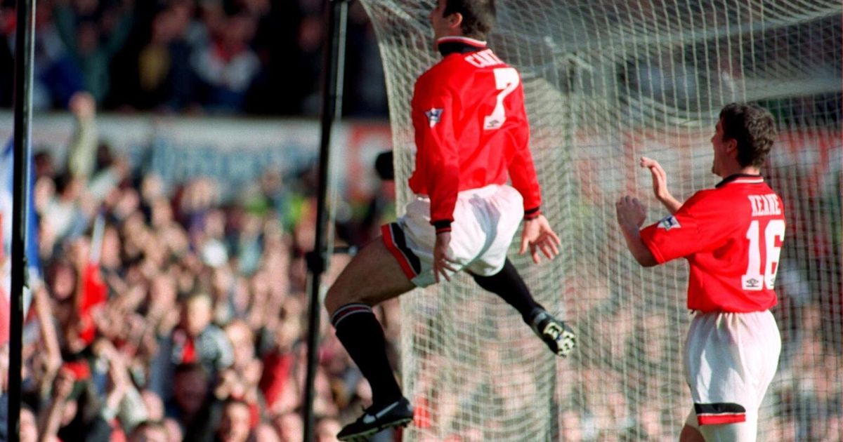 cantona eric manchester united 1995 liverpool against