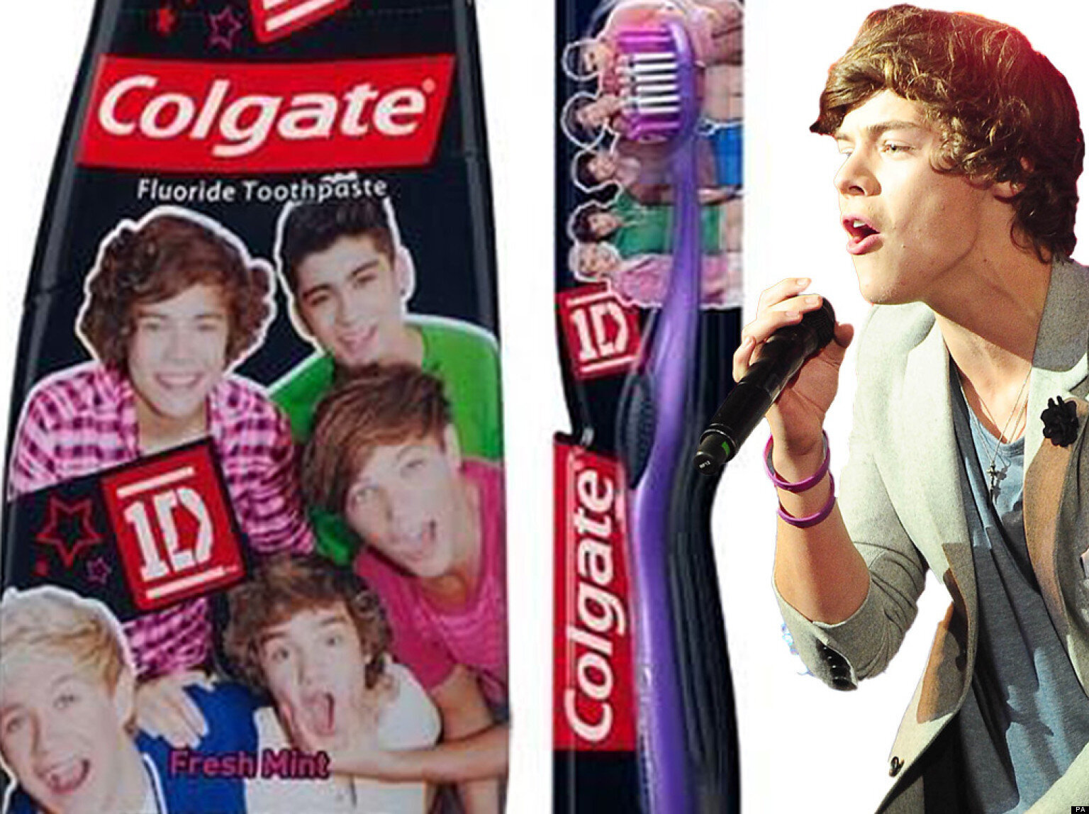 one direction singing toothbrush and toothpaste