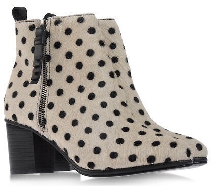 Essentials Women's Ankle Boots, Black Faux Leather, 8