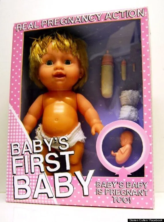 Baby's First Baby: Artist Darren Cullen's Disturbing 'Pregnancy Action'  Doll (PICTURES)