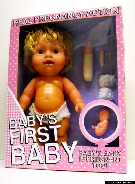 Baby's First Baby: Artist Darren Cullen's Disturbing 'Pregnancy Action'  Doll (PICTURES)