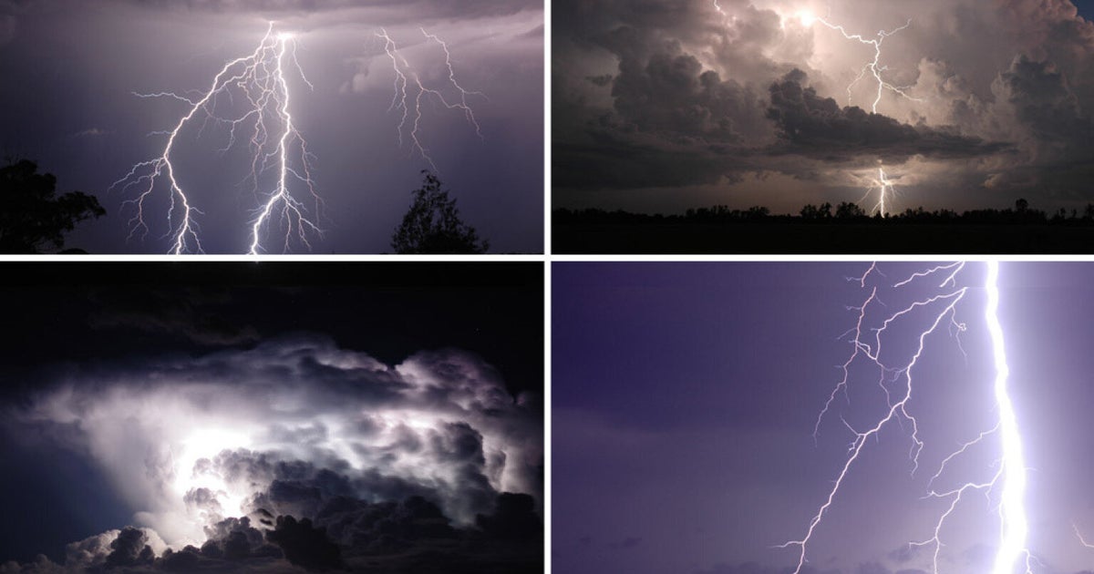 Lightning Crashes Striking Storms Pictured Above New South Wales