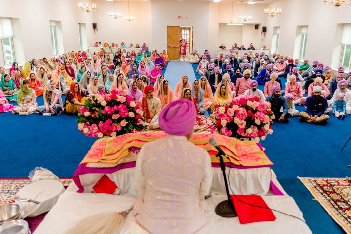 A snapshot from the author's Sikh wedding ceremony.