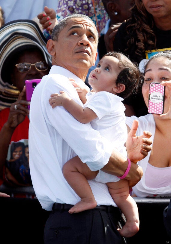 Barack Obama Left Holding The (Very Cute) Baby (PHOTOS) HuffPost UK
