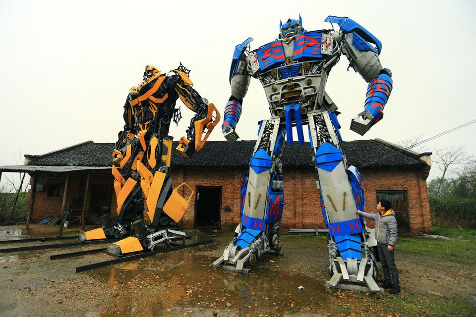 Peasant And His Son Produce Transformer Replicas In Hengyang