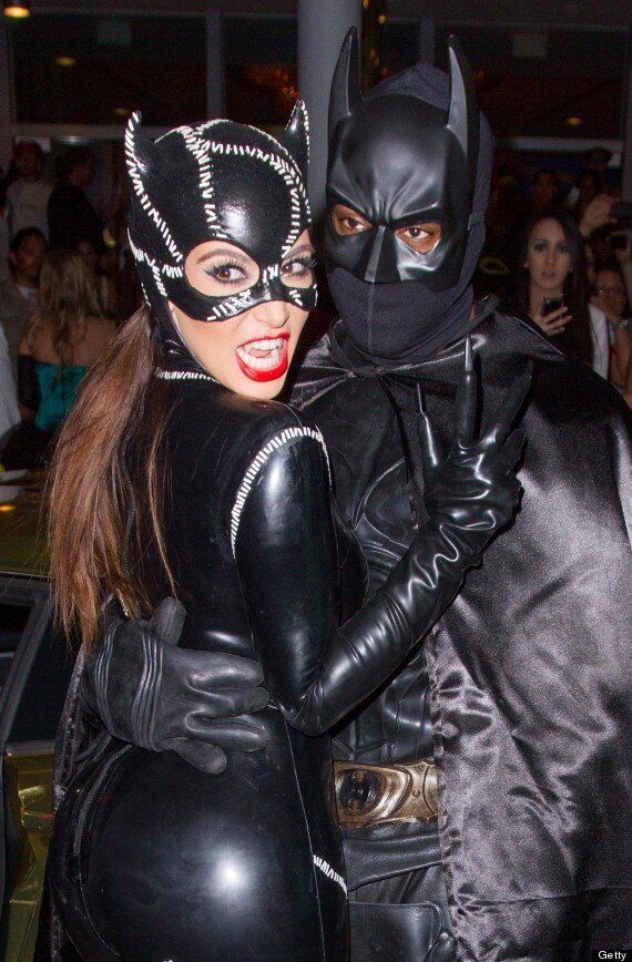 Kim Kardashian And Kanye West Celebrate Halloween Amidst Engagement ...