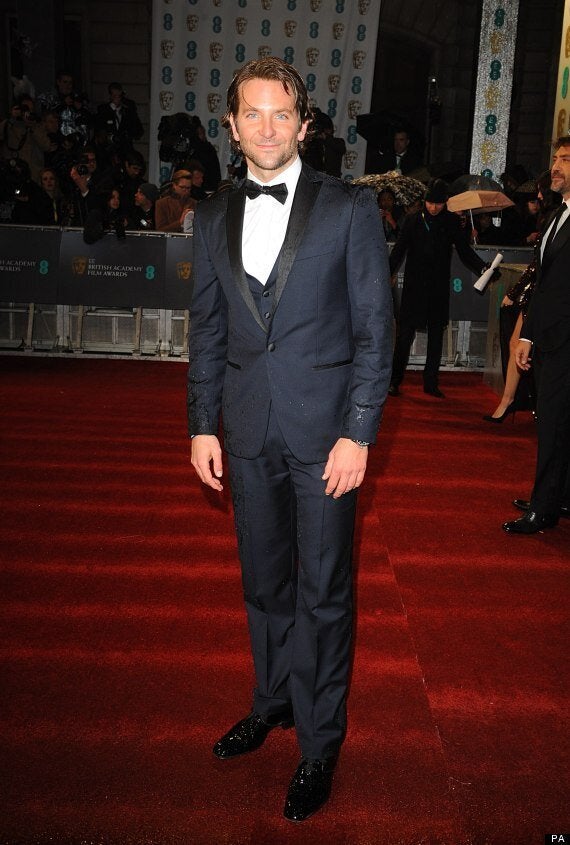 Suits : Bradley Cooper Black Three Piece Tuxedo Suit