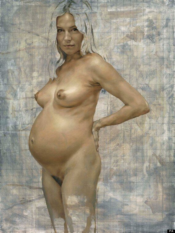 Sexy Pregnant Nude Art - Sienna Miller Naked Portrait: Artist Jonathan Yeo Paints ...