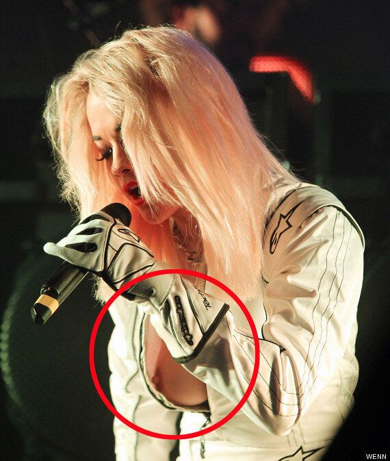Rita Ora Suffers A Nip Slip On Stage (PICS)