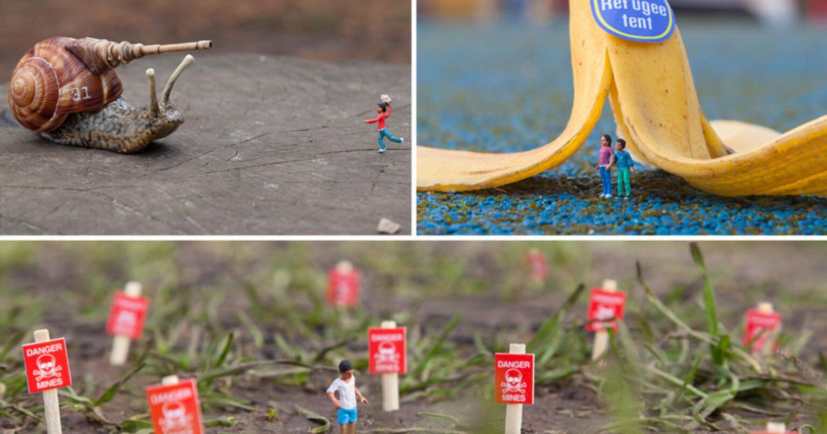 Street Artist Slinkachu Creates Surreal Scenes Of Conflict For War ...