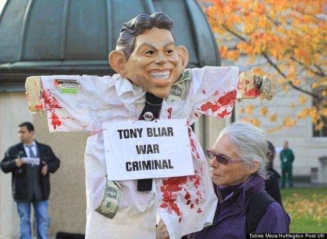 Tony Blair's UCL Speech Protested By Anti-War Activists Outside