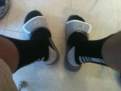 Nike socks and slides best sale