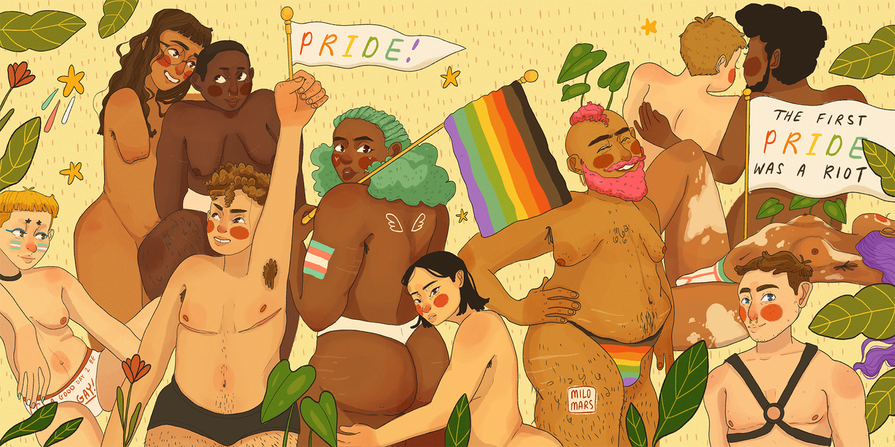 Milomars created this illustration for HuffPost in honor of Pride Month.