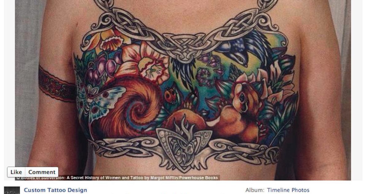 Facebook 'Removes Image Of Breast Cancer Survivor's Double Mastectomy  Tattoo Over Nudity Violation' (PICTURE)