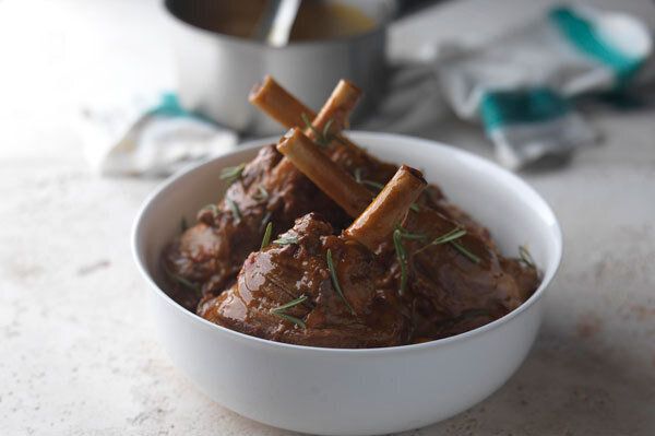 Lamb Shanks with Tomato and Rosemary