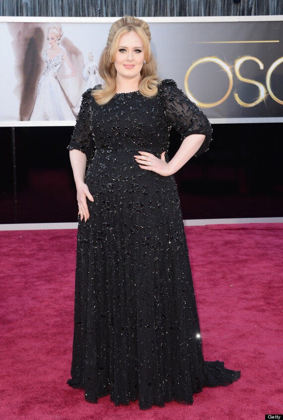 Oscars 2013 Adele Wears Black Shocker Pics Huffpost Uk Entertainment