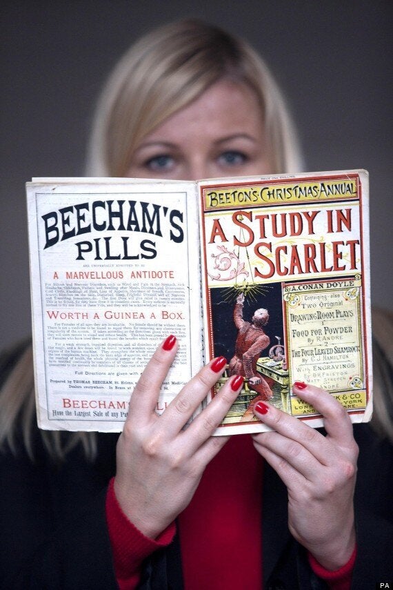 Stephen Fry Celebrates 125th Anniversary Of Sherlock Holmes As First Edition Copy Of A Study In Scarlet Goes On Display Huffpost Uk