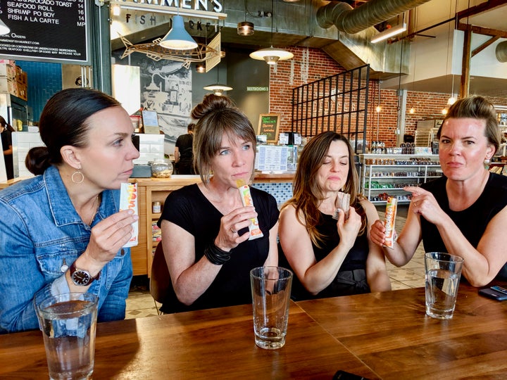 Erika Thomas (right) and her friends tasted 21 flavors of boozy pops.