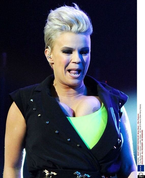 Kerry Katona shows new boobs in low cut jumpsuit after surgery