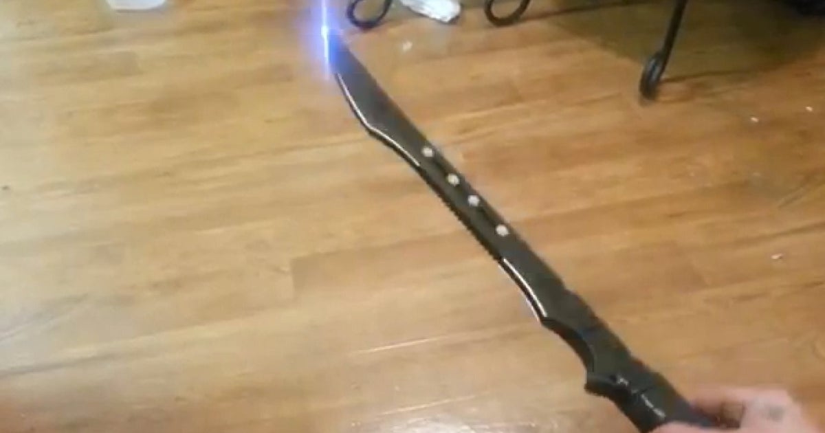 Man Builds Electrified Sword DoubleBladed Weapon With Electric Shock
