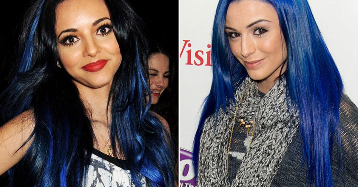 Jade Thirlwall's Signature Blue Curls - wide 4