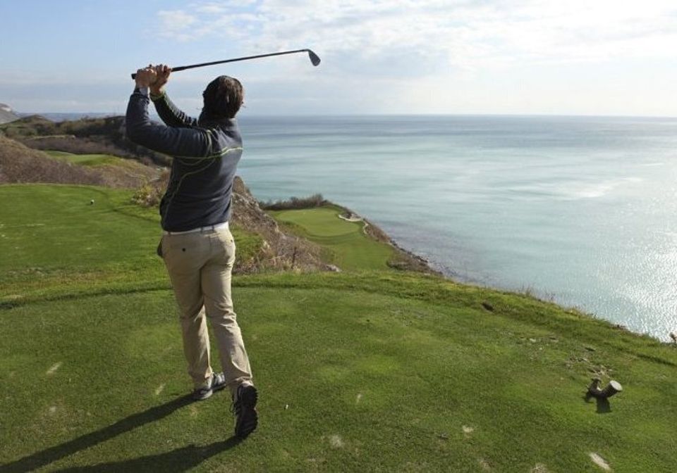 Tee off at Thracian Cliffs Golf Course