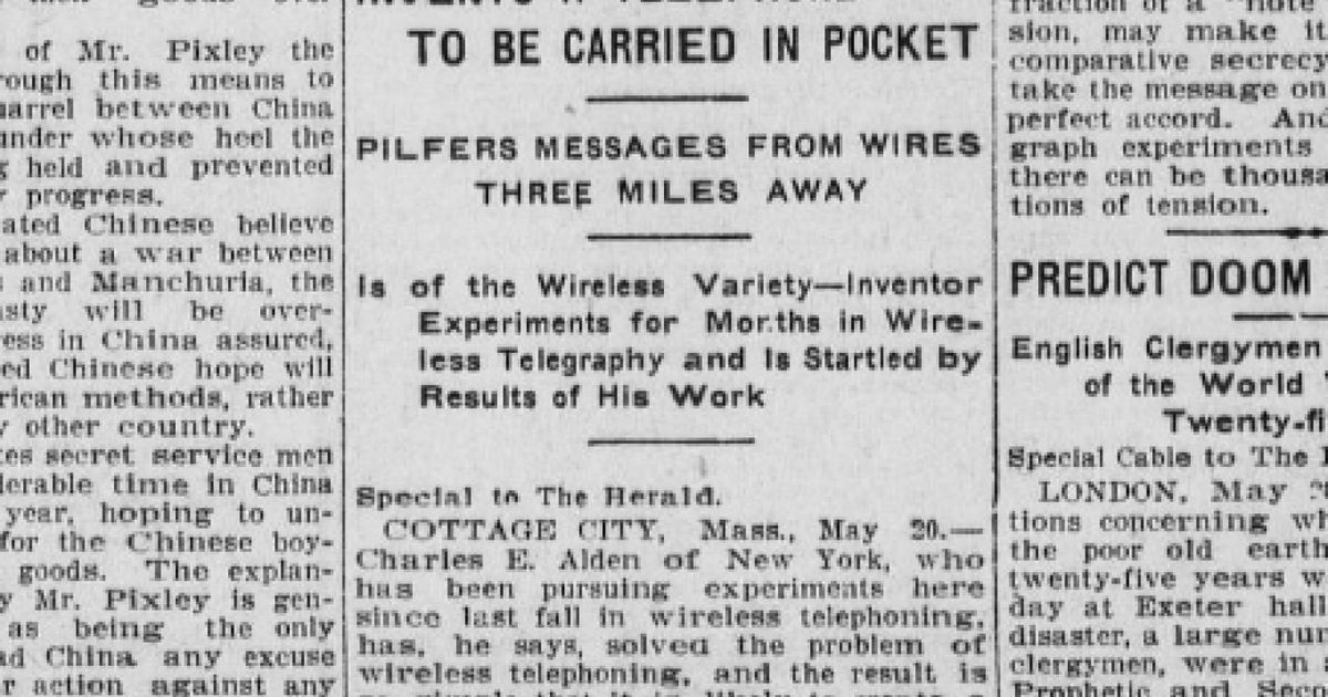 Did Charles E Alden Invent The Mobile Phone In 1906? | HuffPost UK Tech