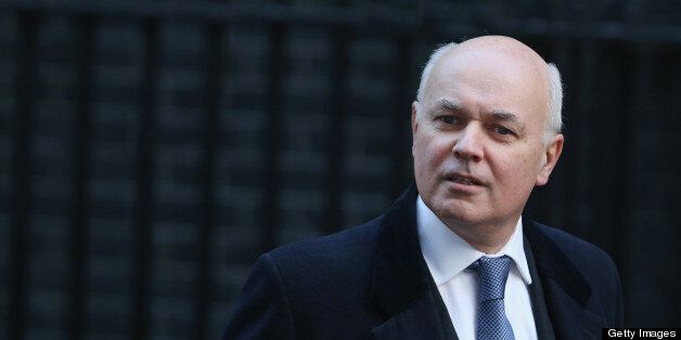 LONDON, ENGLAND - DECEMBER 18: Iain Duncan Smith, Secretary of State for Work and Pensions, arrives to attend the Government's weekly Cabinet meeting at Number 10 Downing Street on December 18, 2012 in London, England. Queen Elizabeth II attended the weekly Cabinet meeting as an observer, the first time a monarch has done so since Queen Victoria attended a cabinet meeting of her government over a century ago. (Photo by Oli Scarff/Getty Images)
