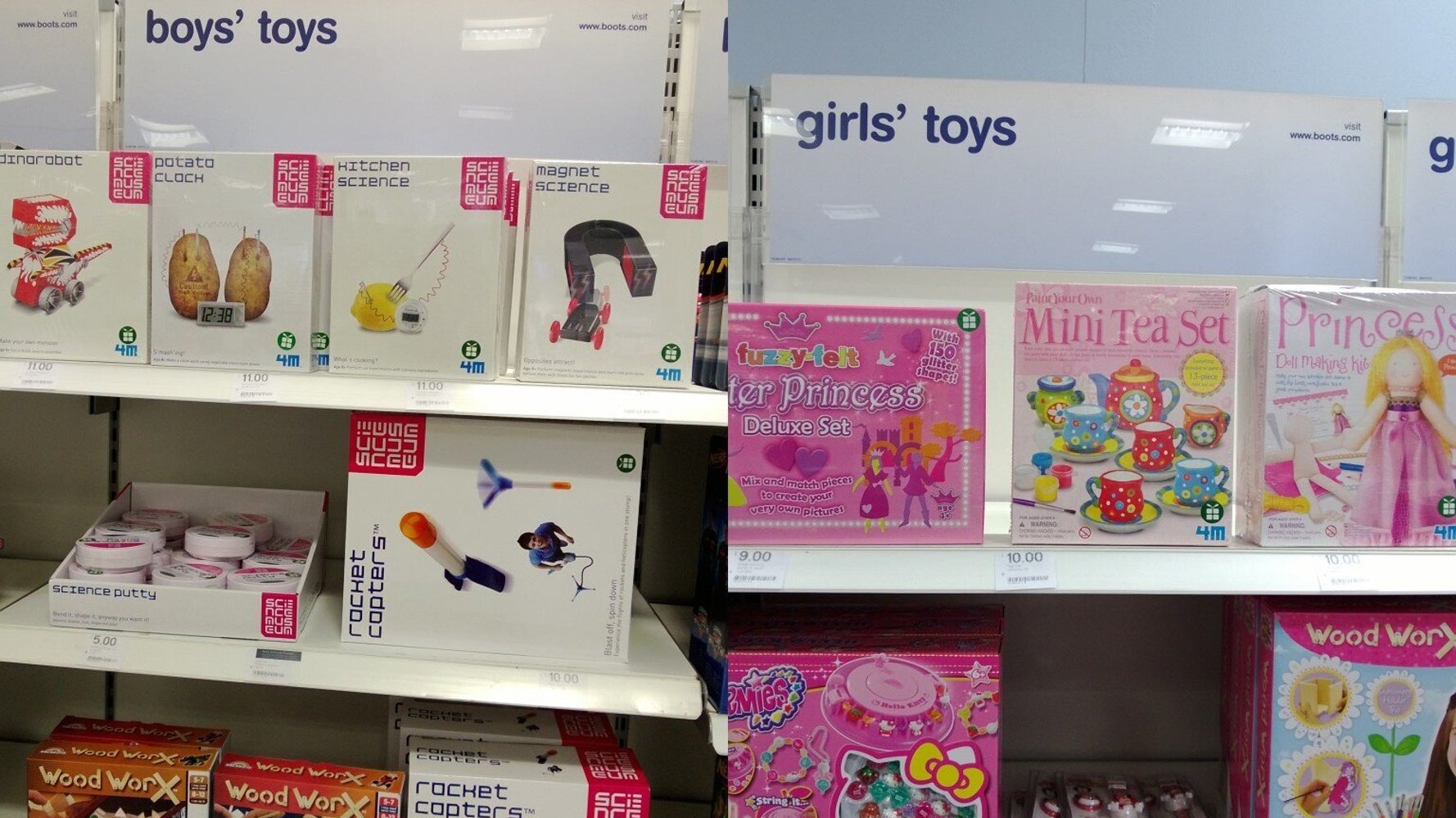 Twitter And Facebook Campaign Pushes Boots To Remove Sexist Girls And Boy Signs From Toys 1780