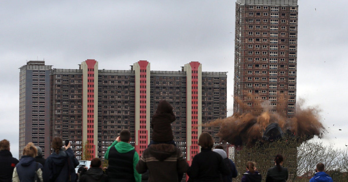 Glasgow Red Road Tower Block Blown Up In Controlled Demolition ...