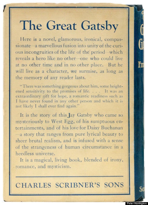 The Great Gatsby first edition dust jacket: one of the most