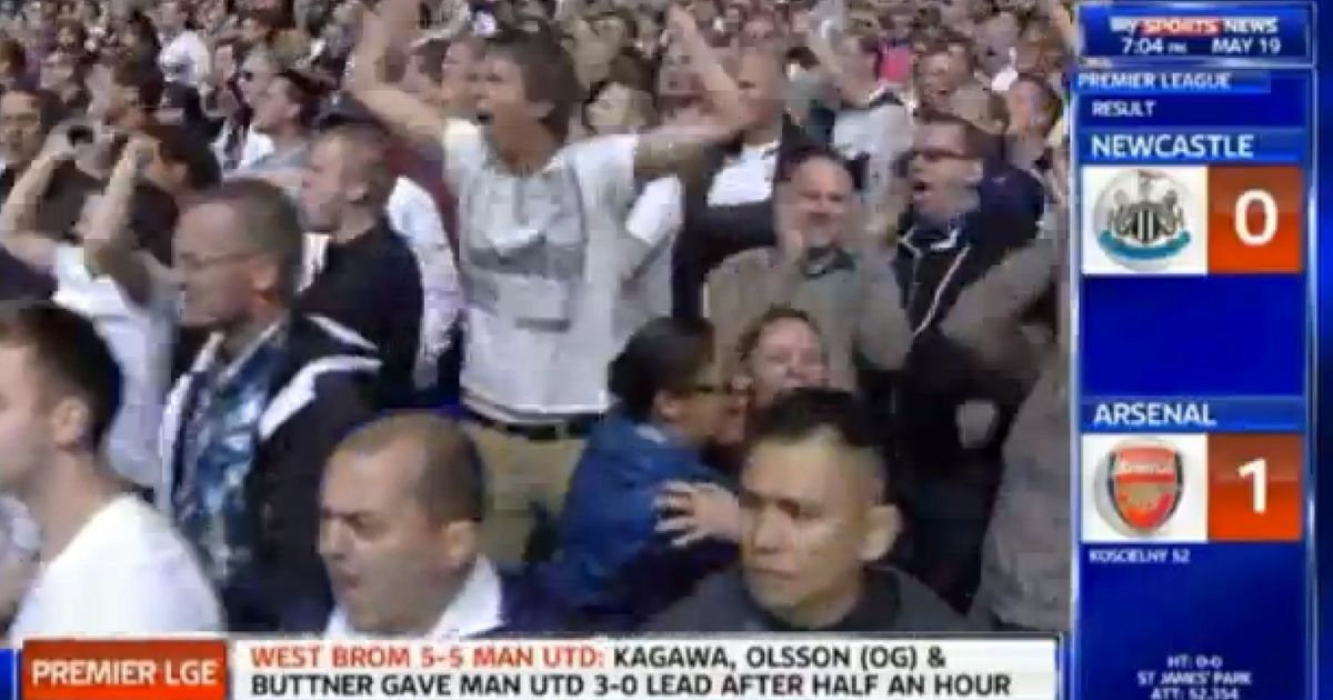 Tottenham Fans Celebrate Imaginary Equaliser At Newcastle-Arsenal ...