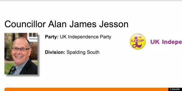 Alan Jesson, was voted in as councillor for Spalding South