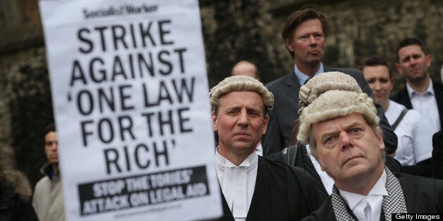 Lawyers at a demonstration in London in support of Legal Aid in May 2013