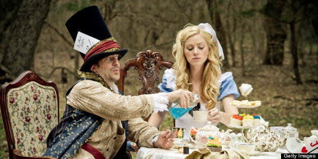 Mad Hatter and Alice in Wonderland