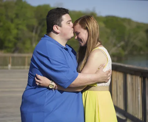 fat person hug