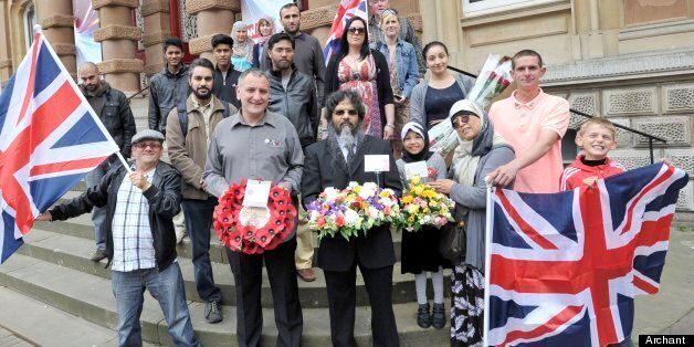 Muslims marched alongside the EDL