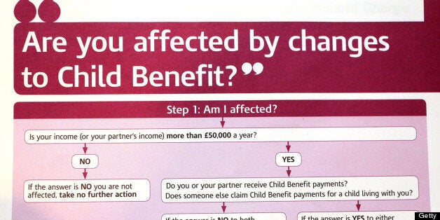 LONDON - NOVEMBER 6: A photo illustration of a child benefit form, November 6, 2012 in London, England. The British Government are thought to be considering proposals to limit child benefit to a family's first two children in an effort to save on the welfare bill. (Photo by Getty Images)