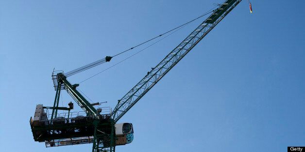 The man fell from the crane onto the motorway (file photo)