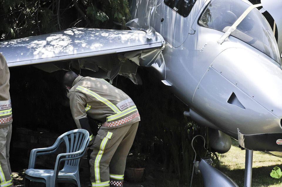 Plane crashes into garden