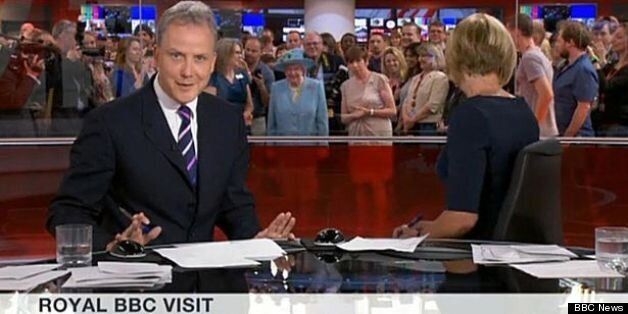 The Queen photobombed the news broadcast