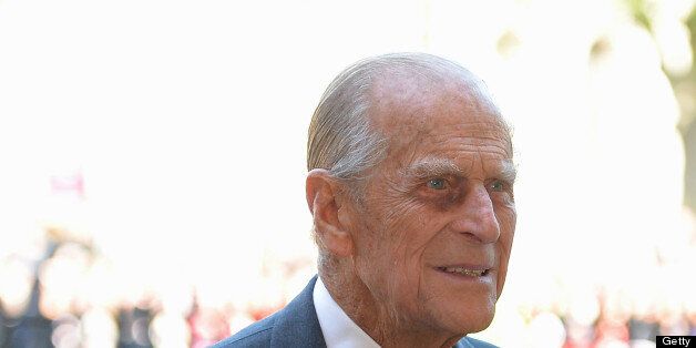 (FILES) - A picture dated June 4, 2013 shows Britain's Prince Philip, husband of Queen Elizabeth II, arriving at Westminster Abbey in London for a service to celebrate the 60th anniversary of the Coronation Service. The 91-year-old husband of Queen Elizabeth II, was admitted to hospital on June 6, 2013 for 'exploratory' surgery and is likely to stay there for two weeks, Buckingham Palace said. AFP PHOTO/Leon Neal (Photo credit should read LEON NEAL/AFP/Getty Images)