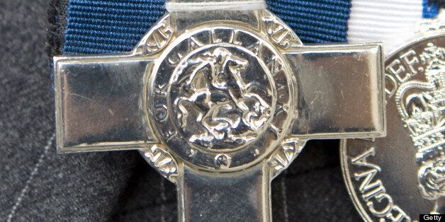 A Closeup Of The George Cross Medal At The Victoria Cross And George Cross Association Reunion At St Martin-In-The-Field, London. (Photo by Mark Cuthbert/UK Press via Getty Images)
