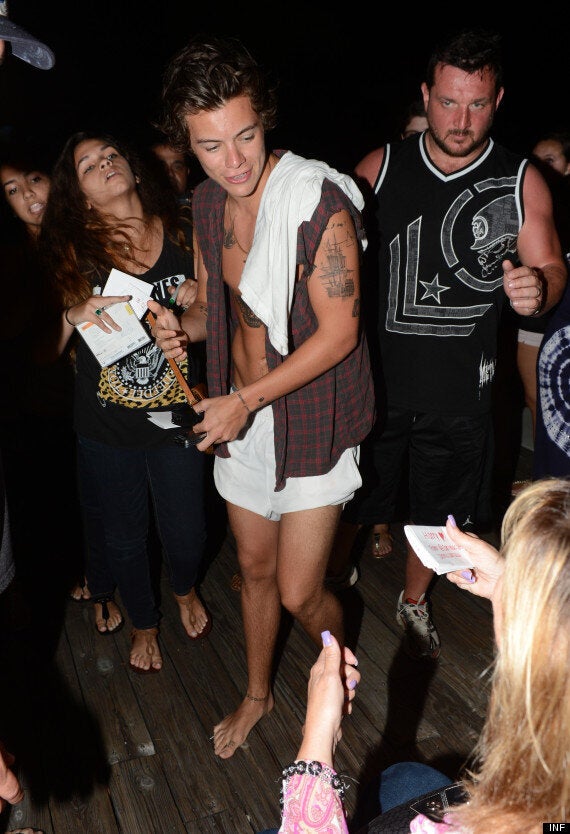 Harry styles outlet white shorts